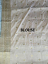 The Kashi Mayura: Cream & Gold Heirloom Banarasi Silk Saree