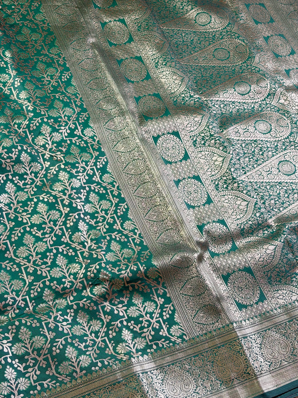 Green Kanchipuram saree :The Emerald Heritage