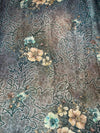The Misty Meadow: Slate Blue Georgette Saree with Artistic Floral Prints