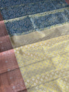 The Pastel Heritage: Sea-Green Silk Saree with Peach Korvai Border