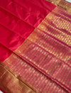 The Scarlet Legacy: Classic Red Silk Saree with Heritage Gold Zari