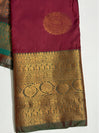maroon kanjipuram saree