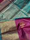 maroon kanjipuram saree