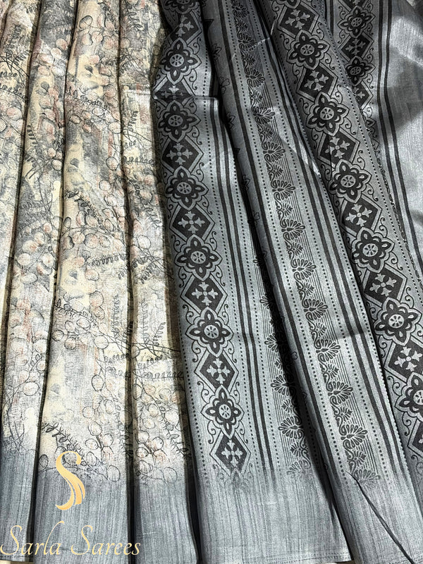 The charcoal & craft collection:grey batik cotton silk