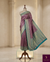 The Royal Amethyst: Purple Silk Saree with Teal-Green Korvai Border