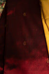 The Royal Garnet: Maroon Silk Saree with Emerald Green Korvai Border