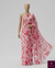 The Peony Splash: Ivory & Blush Pink Saree with Abstract Floral Prints