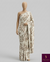 The Ivory Iris: Cream Georgette Saree with Sepia Floral Prints