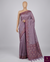 The Lavender Lattice: Dusty Mauve-Lavender Linen Saree with Ornate Weaved Borders