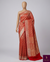 The Royal Muhurtham: Vermillion Red Silk Saree with Allover Zari Jaal