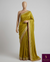 The Chartreuse Radiance: Olive-Lime Italian Silk Saree with Gota Patti Border