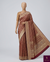 The Heritage Streak: Deep Maroon Kanchipuram Silk Saree with Diagonal Zari Leheriya