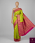 The Festive Zest: Parrot Green Kanchipuram Silk Saree with Rani Pink Zari Border