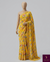 The Marigold Bloom: Vibrant Yellow Chiffon Saree with English Floral Print