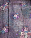 The Mauve Mist: Dusty Amethyst Italian Silk Saree with Fine Paisley & Vintage Floral Overlay
