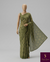 The Emerald Lattice: Olive Moss Bandhani-Print Drape with Shimmering Micro-Sequined Border