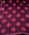 The Maroon Vineyard: Deep Wine Printed Saree with Dusty Rose Tree Medallions