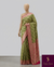 The Vasundhara Sparkle: Olive Green Banarasi Silk Saree With Swarovski Diamonds