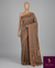 The Earthen Udgam: Cocoa Brown Cotton Silk Saree With Ajrakh Inspired Printed Pallu