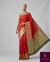 The Vermilion Shradha: Scarlet Red & Olive Green Traditional Woven Saree