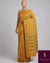 The Mustard Avani: Ochre & Sage Raw Silk Printed Saree