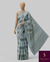 The Powder Aahana: Ice Blue Floral Brasso Saree