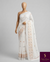 The Shweta Malini: Pure White Embroidered Cotton Saree