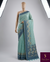 The Neerja Ira: Seafoam Green Pure Linen Saree