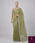 The Kritika Mayura: Olive Green Tissue Organza Saree