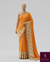 The Vasanta Malini: Sunset Orange Printed Chiffon Saree