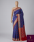 The Neelima Mayura: Royal Blue Patola Printed Silk Saree