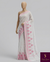 The Rohini Mayura: Pristine White & Candy Pink Cotton Saree