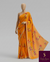 The Charvi Riva: Marigold Yellow Floral Printed Georgette Saree