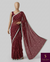 The Rohini Riva: Deep Maroon & Mint Lace Floral Printed Saree