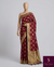The Rajeshwari Vilasa: Deep Maroon & Antique Gold Woven Saree