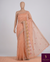 The Ira Riva: Pastel Peach Floral Embroidered Cotton Saree