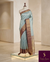 The Indrani Vilasa: Powder Blue & Wine Tissue Kanchipuram Silk Saree