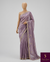 The Anvi Riva: Dusty Lavender Embroidered Scalloped Saree