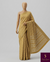 The Malvika Riva: Ochre Mustard & Ivory Geometric Printed Saree