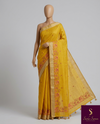 The Hemakshi Vilasa: Haldi Yellow Royal Procession Cotton Saree