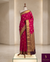 The Kalyani Vilasa: Rani Pink & Royal Purple Kanchipuram Silk Saree