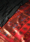 The Sovereign Contrast: Black and Red Paithani
