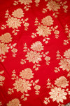 The Queen of Silks: A breathtaking Red Kanchipuram in an exquisite, all-over Gold Jaal.