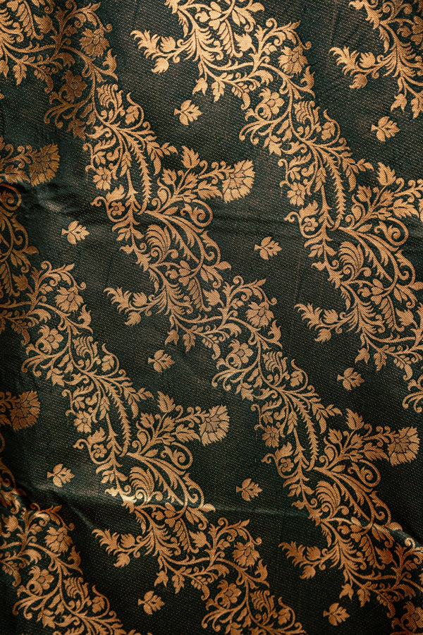 Midnight & Blossom: The Black Kanchipuram with Light Pink