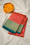 Chilli Red Georgette Silk Saree