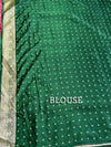 The Royal Durbar: Rani Pink Banarasi Silk Saree with Emerald Shikargah & Palace Pallu