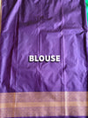 The Kadambari Vilasa: Sage Olive & Royal Purple Kanchipuram Silk Saree