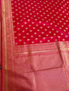 The Kalyani Vilasa: Crimson Red & Antique Gold Woven Saree