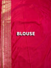 The Kalyani Vilasa: Crimson Red & Antique Gold Woven Saree