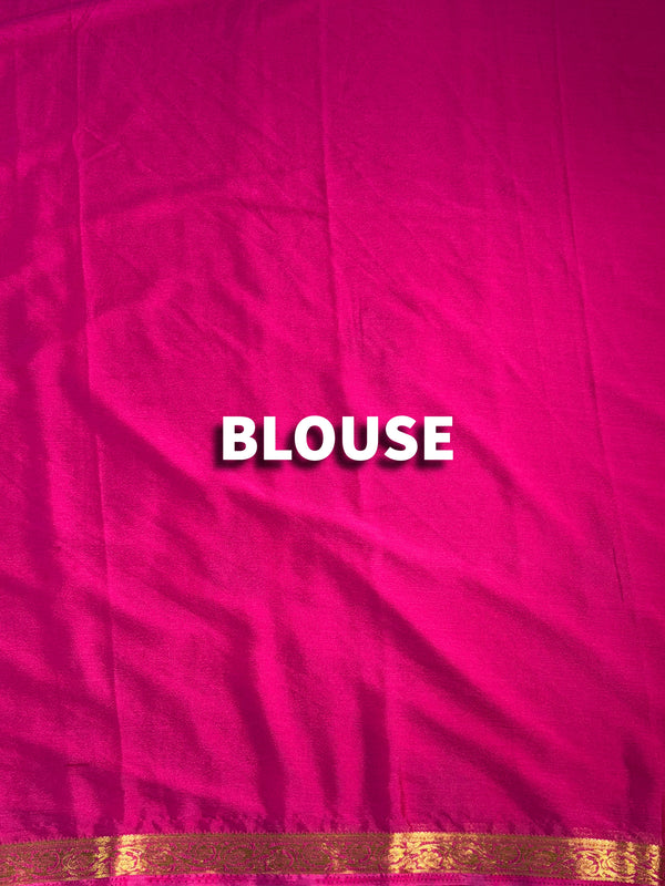 The Ananya Vilasa: Magenta Pink Crepe Silk Saree